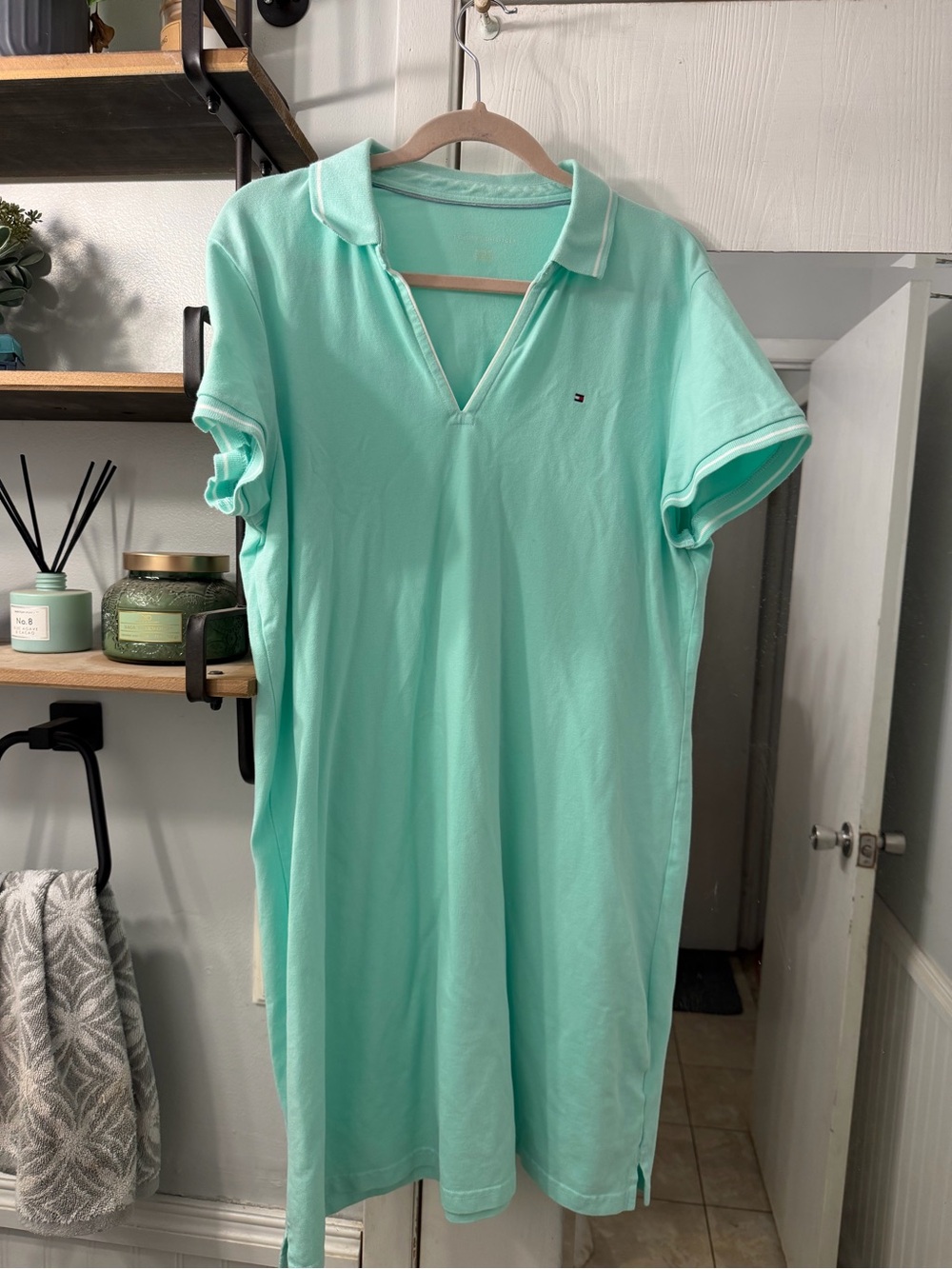 Tommy Hilfiger Mint Green Polo Midi Dress